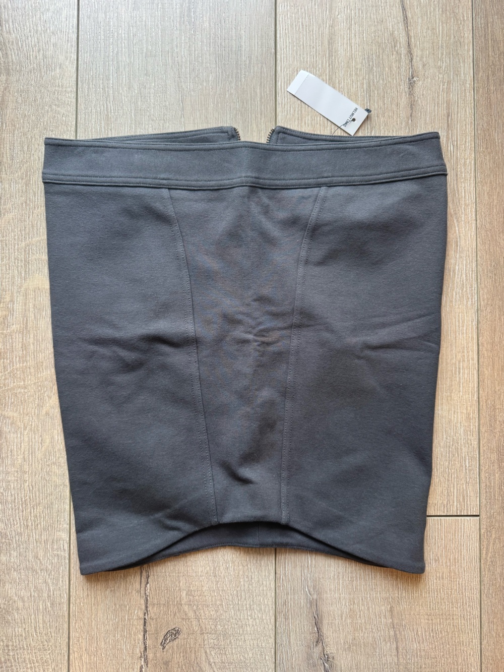 Helmut Lang Dogma Gray Seam Skirt NWT Size P